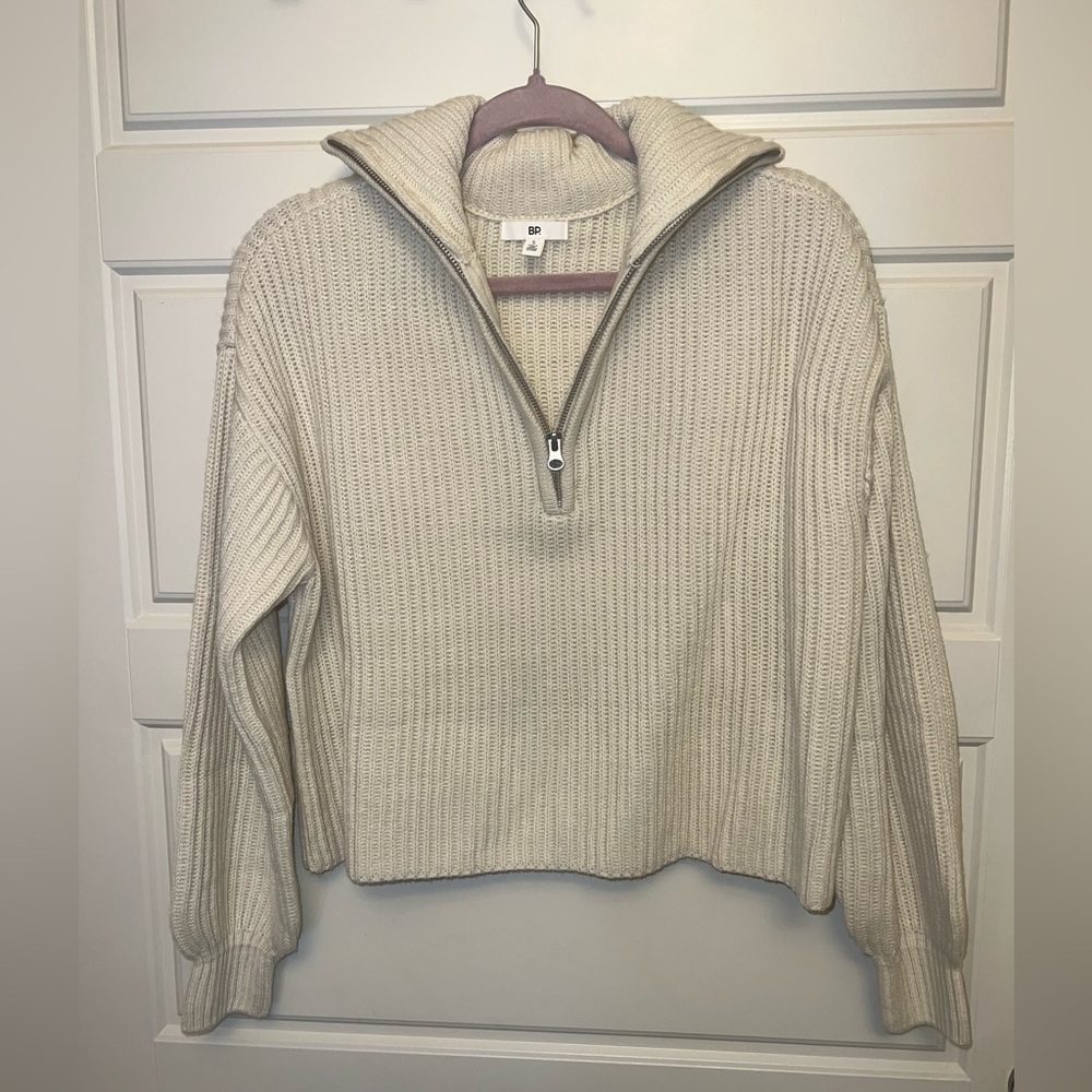 BO 1/4 Zip cream sweater
